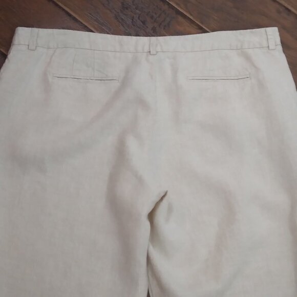 Orvis | 100% Linen Natural Oatmeal Casual Pants | Size 20 - Picture 5 of 8